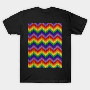 Multi Color Knitting Pattern T-Shirt